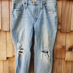 Madewell cotton stretch distressed jeans, size 18W